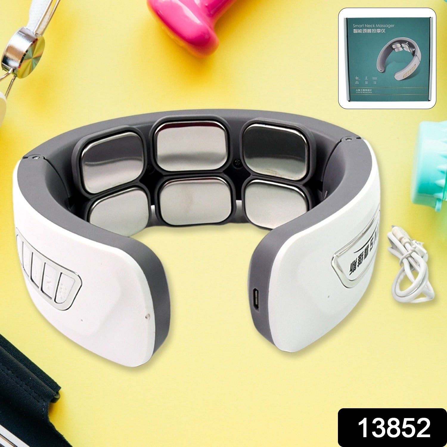 6 Heads Smart Electric Neck and Back Pulse Massager Wireless (1 Pc) 6 Heads Smart Electric Neck and Back Pulse Massager Wireless (1 Pc)